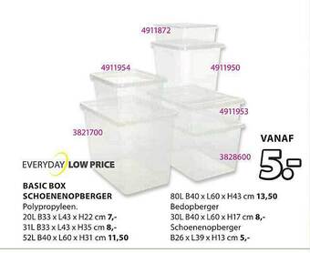 Jysk Basic box schoenenopberger aanbieding