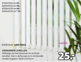 Jysk Andammen lamellen aanbieding