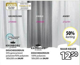 Jysk Douchegordijn aanbieding