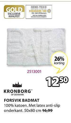 Jysk Forsvik badmat aanbieding