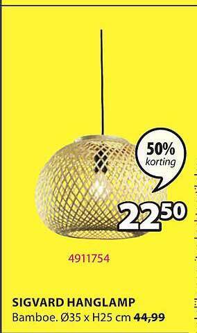 Jysk Sigvard hanglamp aanbieding