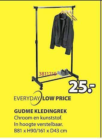 Jysk Gudme kledingrek aanbieding