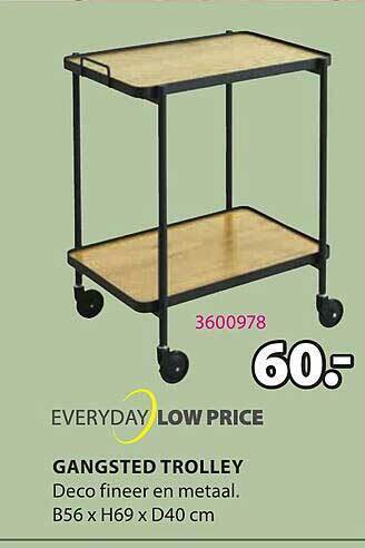 Jysk Gangsted trolley aanbieding