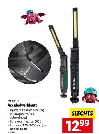 Lidl Acculedwerklamp aanbieding