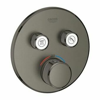 X2O Grohe Grohtherm Smartcontrol Round inbouw douchekraan thermostaat 2 functies Brushed Hard Graphite aanbieding