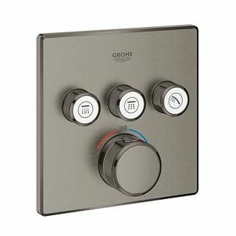 X2O Grohe Grohtherm Smartcontrol Square inbouw douchekraan thermostaat 3 functies Brushed Hard Graphite aanbieding
