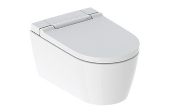 Geberit Aquaclean douche toilet glanzend wit randloos