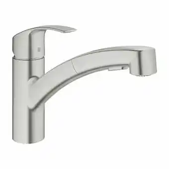X2O Grohe Eurosmart keukenkraan met uittrekbare kop Supersteel aanbieding