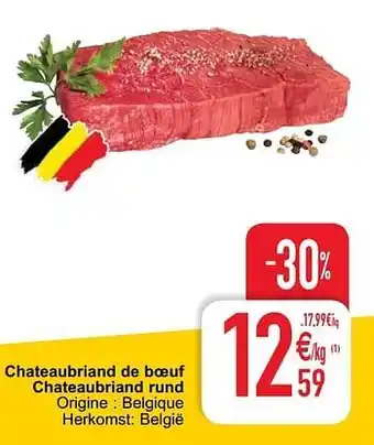 Cora Chateaubriand de boeuf chateaubriand rund aanbieding