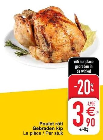 Cora Poulet rôti gebraden kip aanbieding