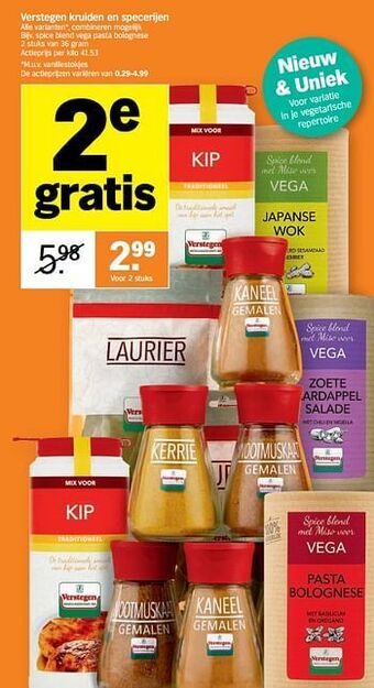 Albert Heijn Verstegen kruiden en specerijen aanbieding