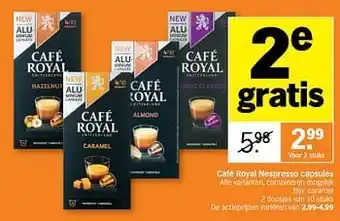 Albert Heijn Café royal nespresso capsules aanbieding