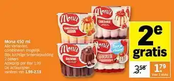 Albert Heijn Mona luchtige browniepudding aanbieding