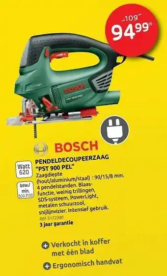 BricoPlanit Bosch pendeldecoupeerzaag pst 900 pel aanbieding