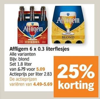 Albert Heijn Affligem blond aanbieding