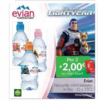 Intermarché Evian natuurlikj mineraalwater in fles aanbieding