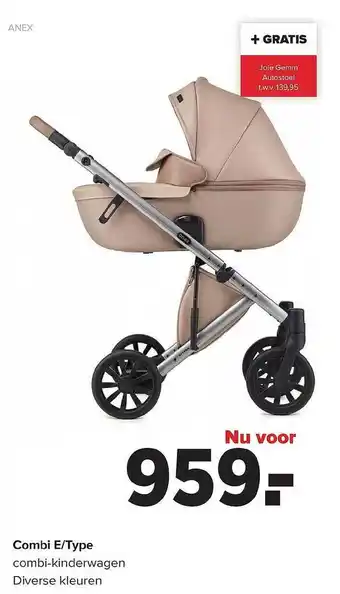 Baby-Dump Combi e type combi-kinderwagen anex aanbieding