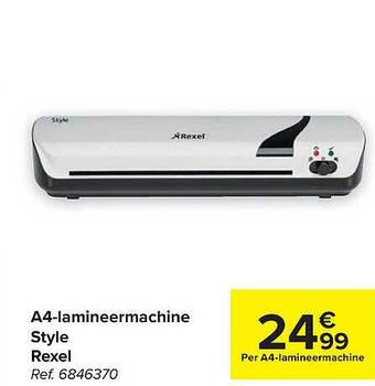 Carrefour A4-lamineermachine style rexel aanbieding