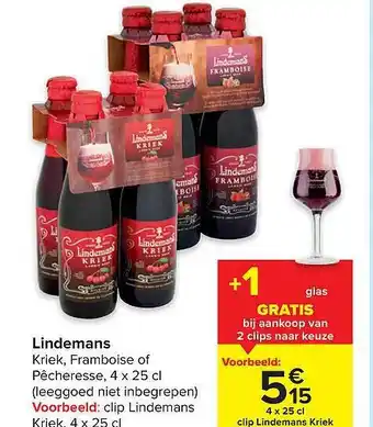 Lindemans kriek framboise of pêcheresse
