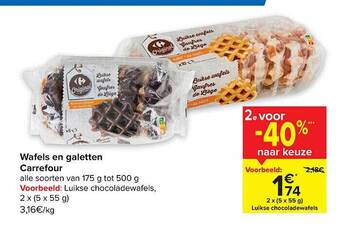 Carrefour Wafels en galetten carrefour aanbieding