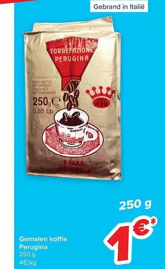 Carrefour Gemalen koffie perugina aanbieding
