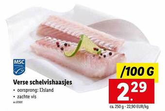 Lidl Verse schelvishaasjes aanbieding