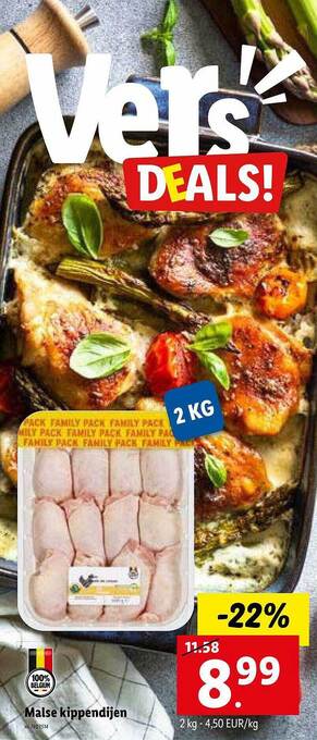 Lidl Malse kippendijen aanbieding