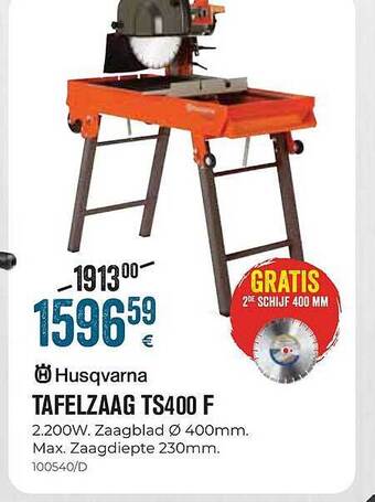 Meno Husqvarna tafelzaag ts400 f aanbieding