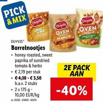 Lidl Duyvis borrelnootjes aanbieding