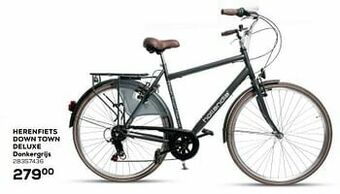 Supra Bazar Herenfiets down town deluxe donkergrijs aanbieding