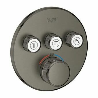 X2O Grohe Grohtherm Smartcontrol Round inbouw douchekraan thermostaat 3 functies Brushed Hard Graphite aanbieding
