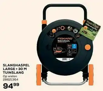 Fiskars slanghaspel large + 30 m tuinslang