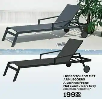 Supra Bazar Ligbed toledo met armleggers aanbieding