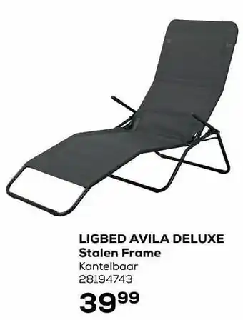 Supra Bazar Ligbed avila deluxe stalen frame aanbieding
