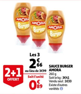 Auchan Sauce Burger Amora aanbieding
