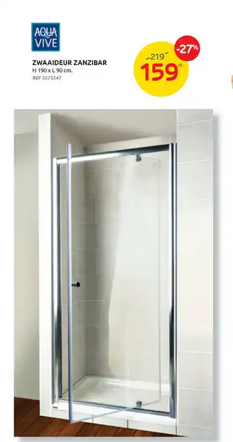 Zwaaideur zanzibar H 190 x L 90 cm