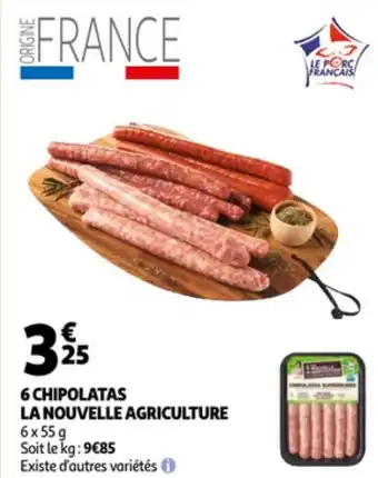 Auchan 6 Chipolatas La Nouvelle Agriculture aanbieding