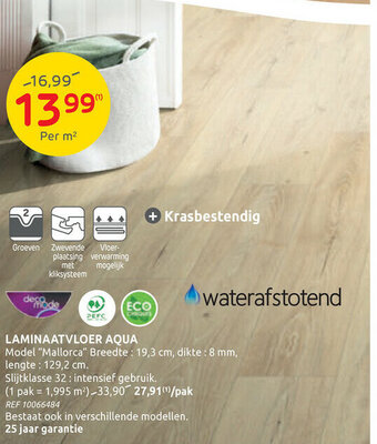 Brico Laminaatvloer aqua aanbieding