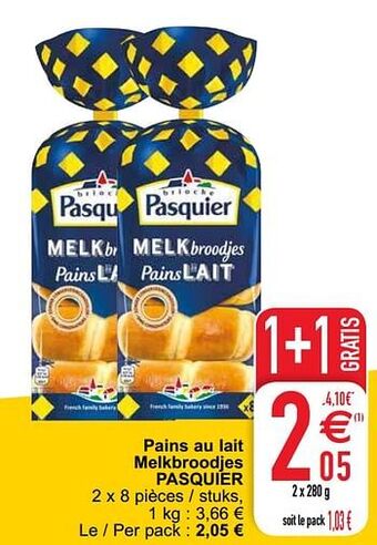 Pains au lait melkbroodjes pasquier
