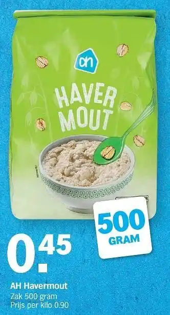 Albert Heijn Ah havermout 500 gram aanbieding