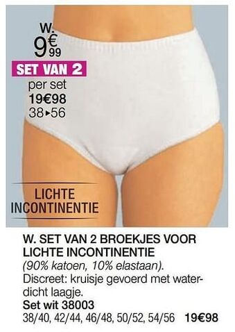 Set van 2 broekjes voor lichte incontinentie
