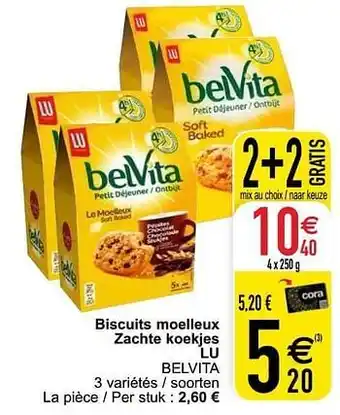 Cora Biscuits moelleux zachte koekjes lu aanbieding