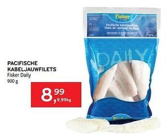 Alvo Pacifische kabeljauwfilets fisker daily 900g aanbieding