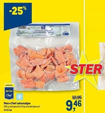 Makro Metro chef zalmstukjes 900g aanbieding