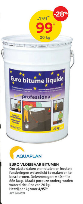 Brico Aquaplan euro vloeibaar bitumen aanbieding