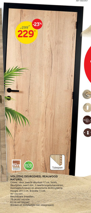 Brico Volledig deurgeheel realwood naturel aanbieding