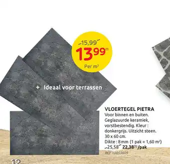 Brico Vloertegel pietra aanbieding