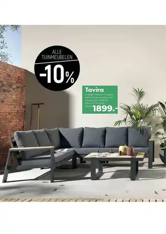 Tavira4 Delige Aluminium Loungeset Met Teakhouten Accenten, Kussen, Tafel
