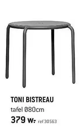 Freetime Toni Bistreau Tafel 80cm aanbieding