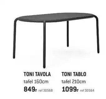 Freetime Toni Tavola Tafel 160 Cm En Toni Tablo Tafel 160 Cm aanbieding